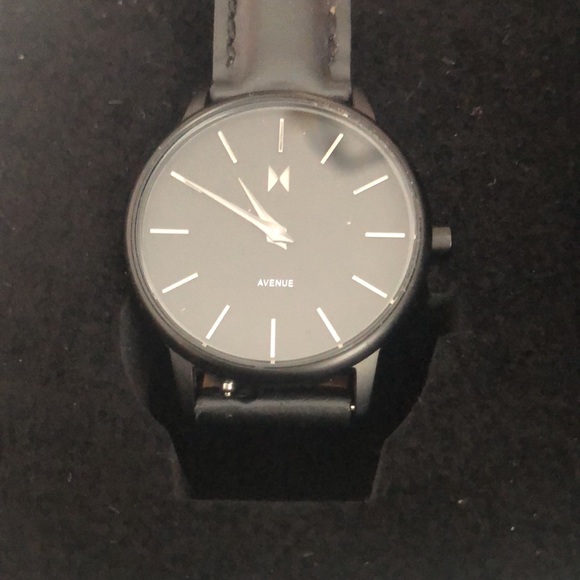 MVMT Avenue Valerie Gunmetal and Black Leather Bracelet Women Wrist Watch - Picture 3 of 10